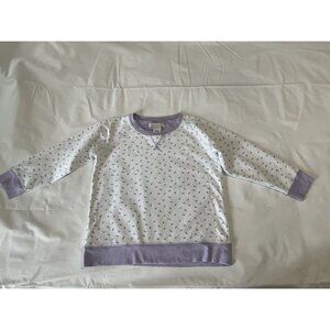 Baby White with Purple Flower Sweater